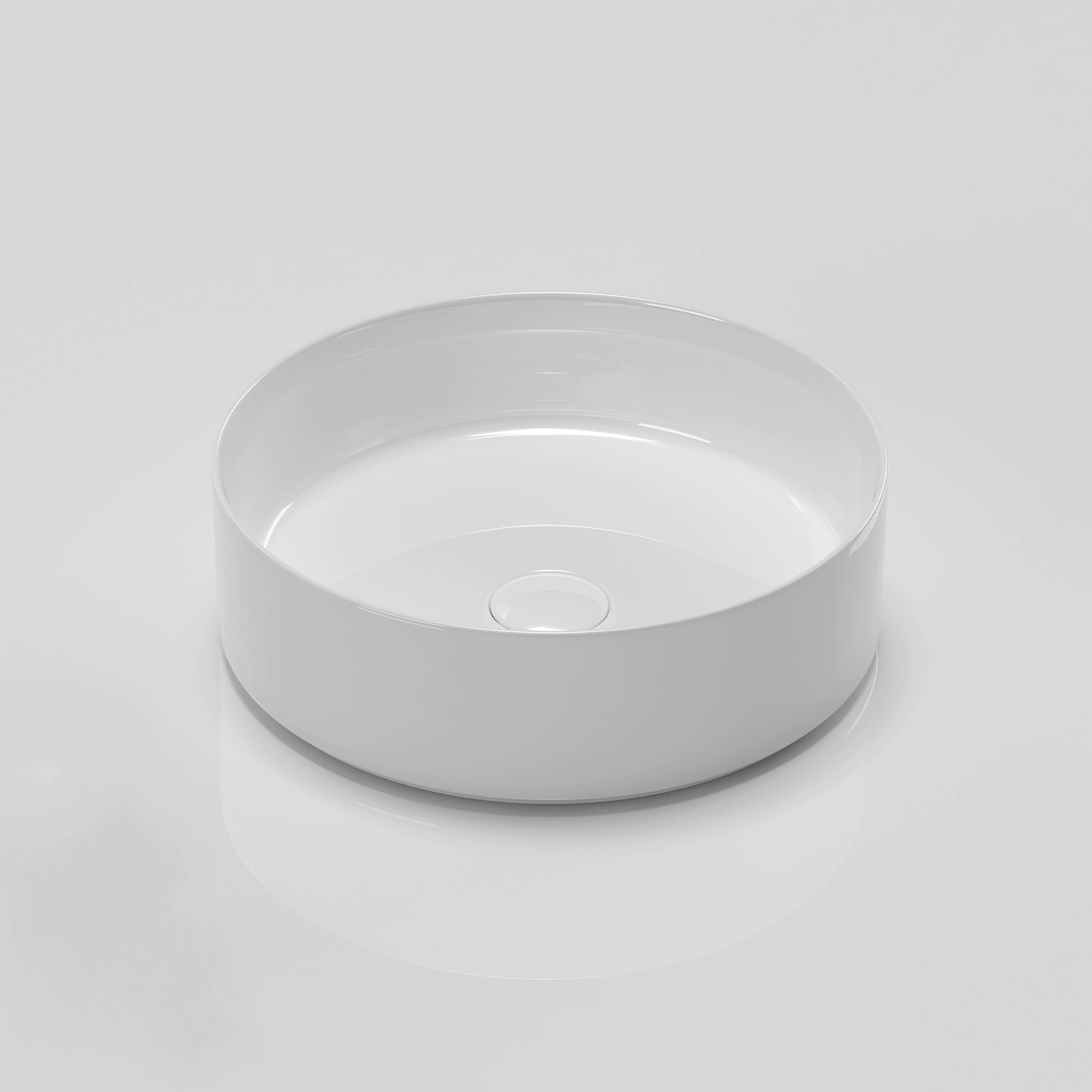 glassy white ceramic vessel sink, 36cm art basin, mc-4236